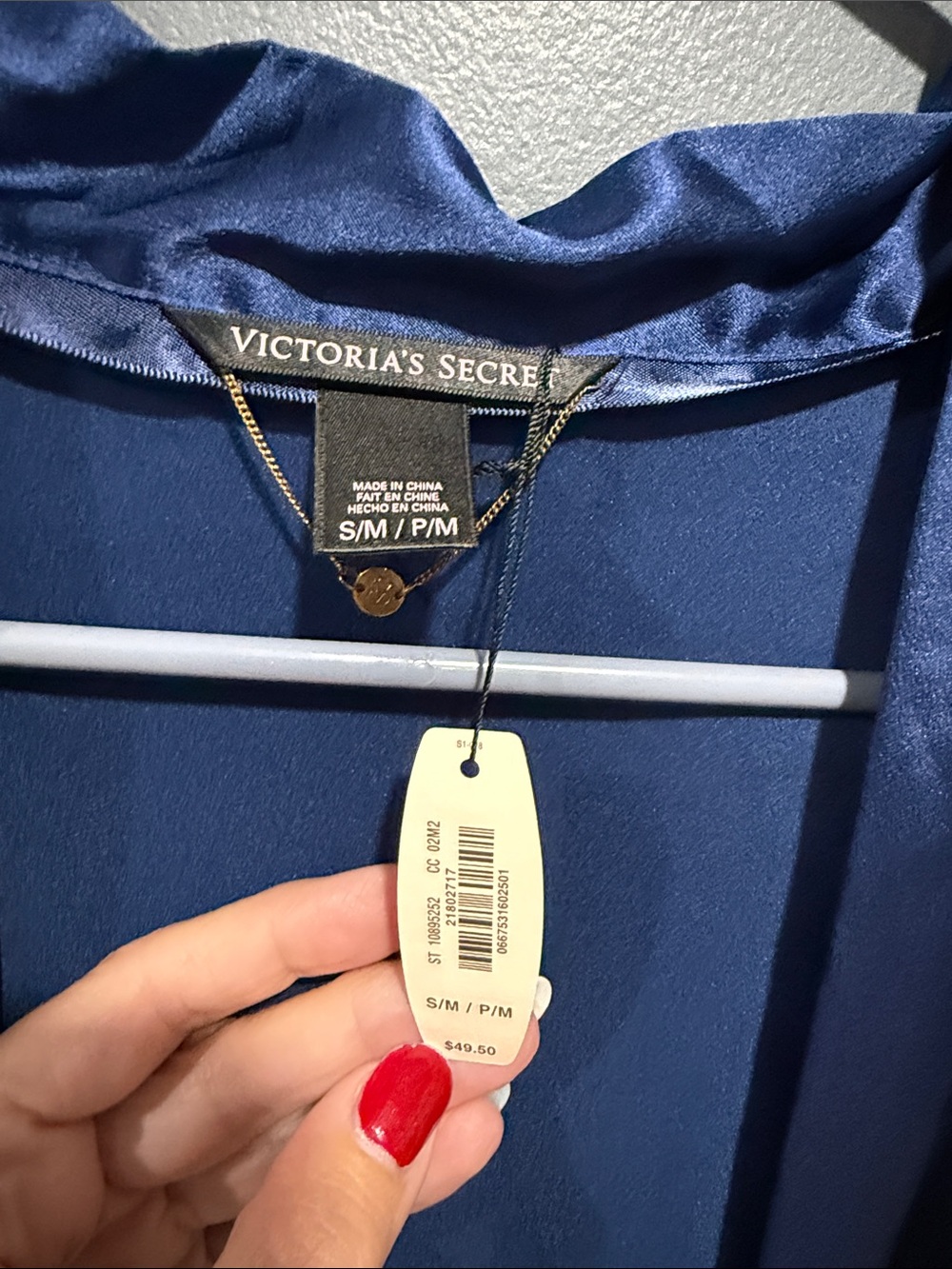 Victoria's Secret Royal Blue Satin Kimono Robe - Picture 2 of 8